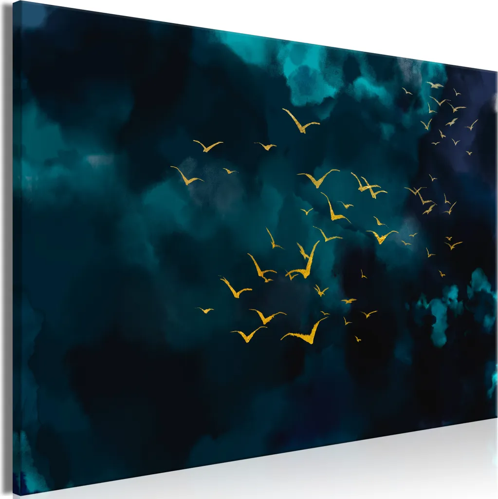 Quadro su tela italiano - Cielo prima della tempesta (1 parte) Largo 120x80 cm Animali g-A-0346-b-a