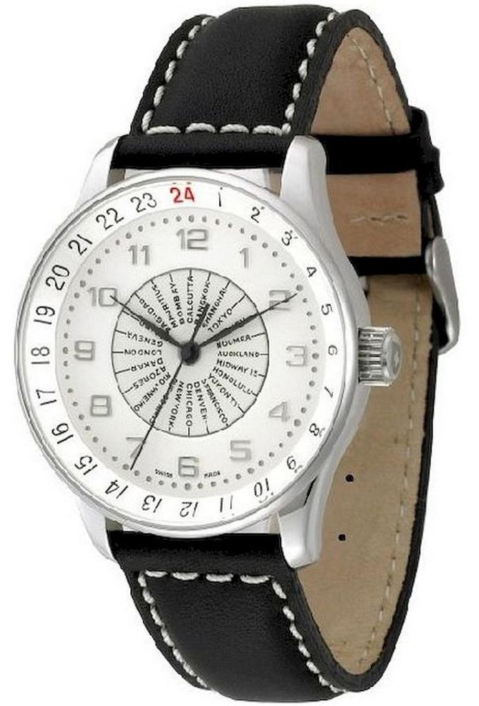 Zeno-Watch - Armbanduhr - Herren - Chrono - X-Large Retro world timer - P554WT-e2