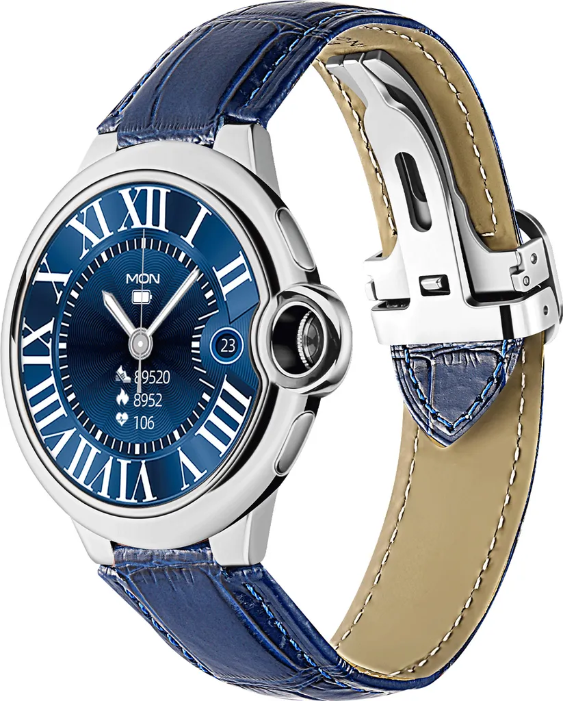 Regalo Perfetto: Smartwatch AW28 Argento e Blu - Sportivo & Smart
