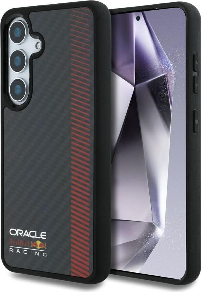 Handyhülle für Galaxy S25 Plus, Red Bull Real Carbon Fiber Powerbar für MagSafe, Schwarz