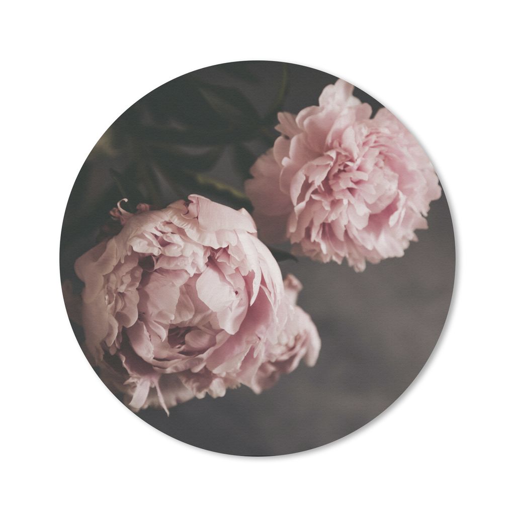 MuchoWow Mauspad Mousepad Blumen - Rosa - Pfingstrose - Stilleben 30x30 cm - Mousepads - Maus Mat - Pad - Mausunterlage - Tischunterlage - Schrei...