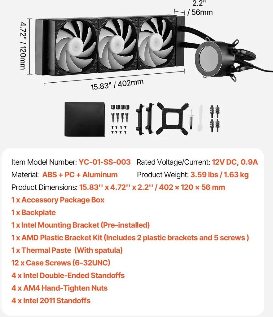 Solution Anti-Chaleur CPU : Watercooling AIO ARGB 3 Ventilateurs PWM - 7
