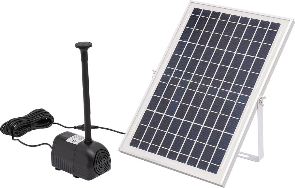 Solar Teichpumpe, 10W 1000L/h Pumpe für Garten, 2,5m Produktbild 