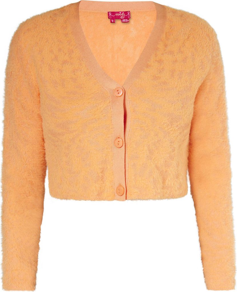 SWIRLY damen strickjacke - orange, L
