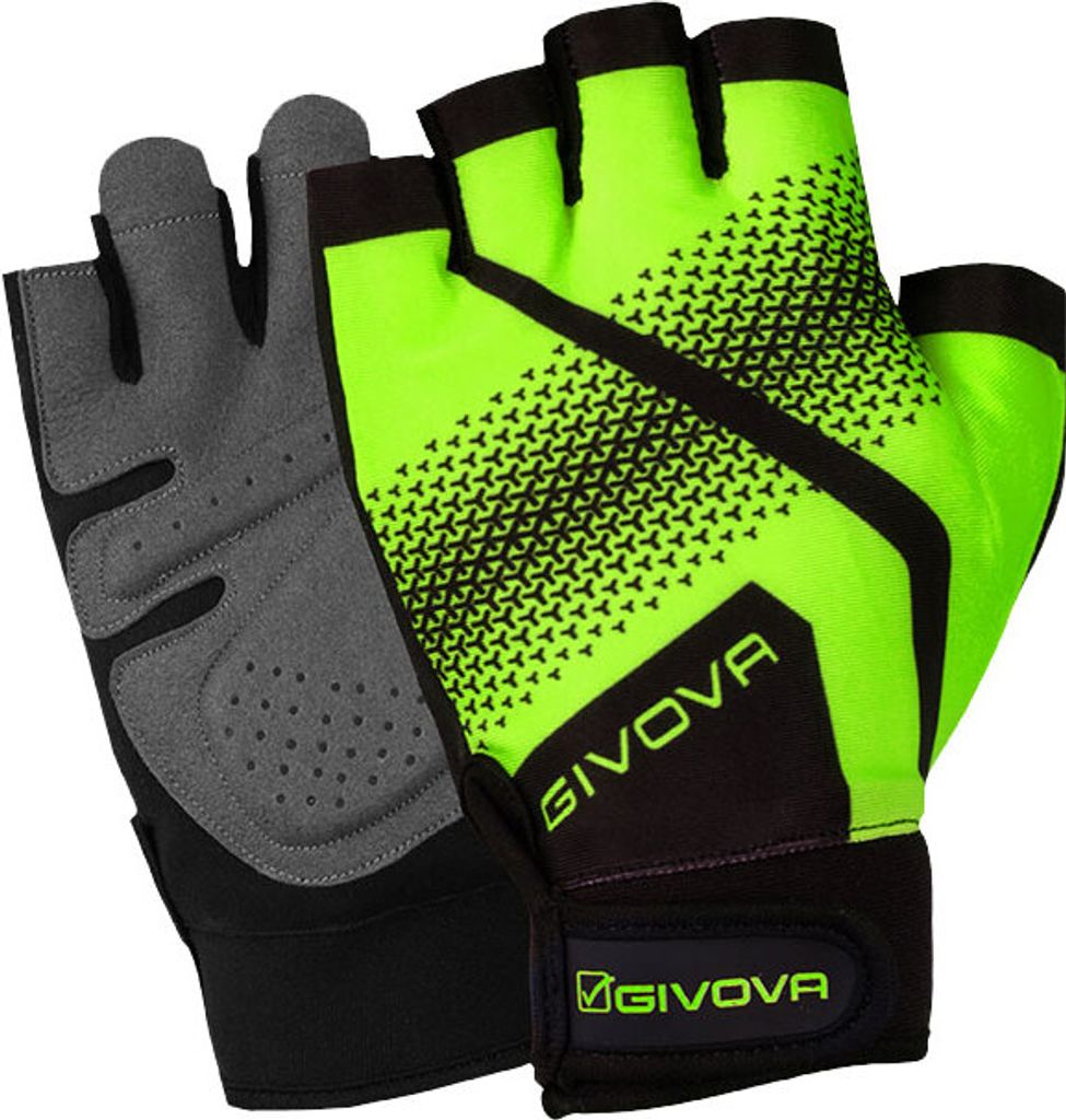 XL GIALLO FLUO/NERO|Givova Guantino Gym Trainingshandschuhe GU014-1910