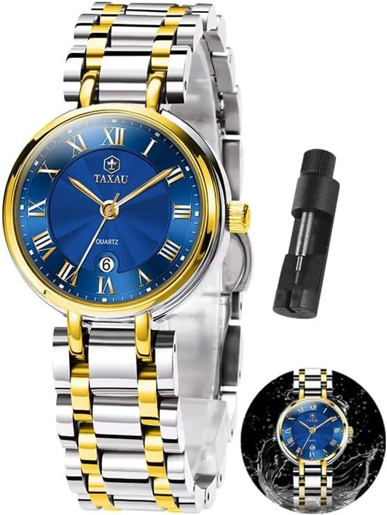 Orologio da donna Signore impermeabile orologi da donna Movimento al quarzo orologi Casual Business Ladies Bracciale in acciaio inox con data Squisito lusso signore orologio da polso romano