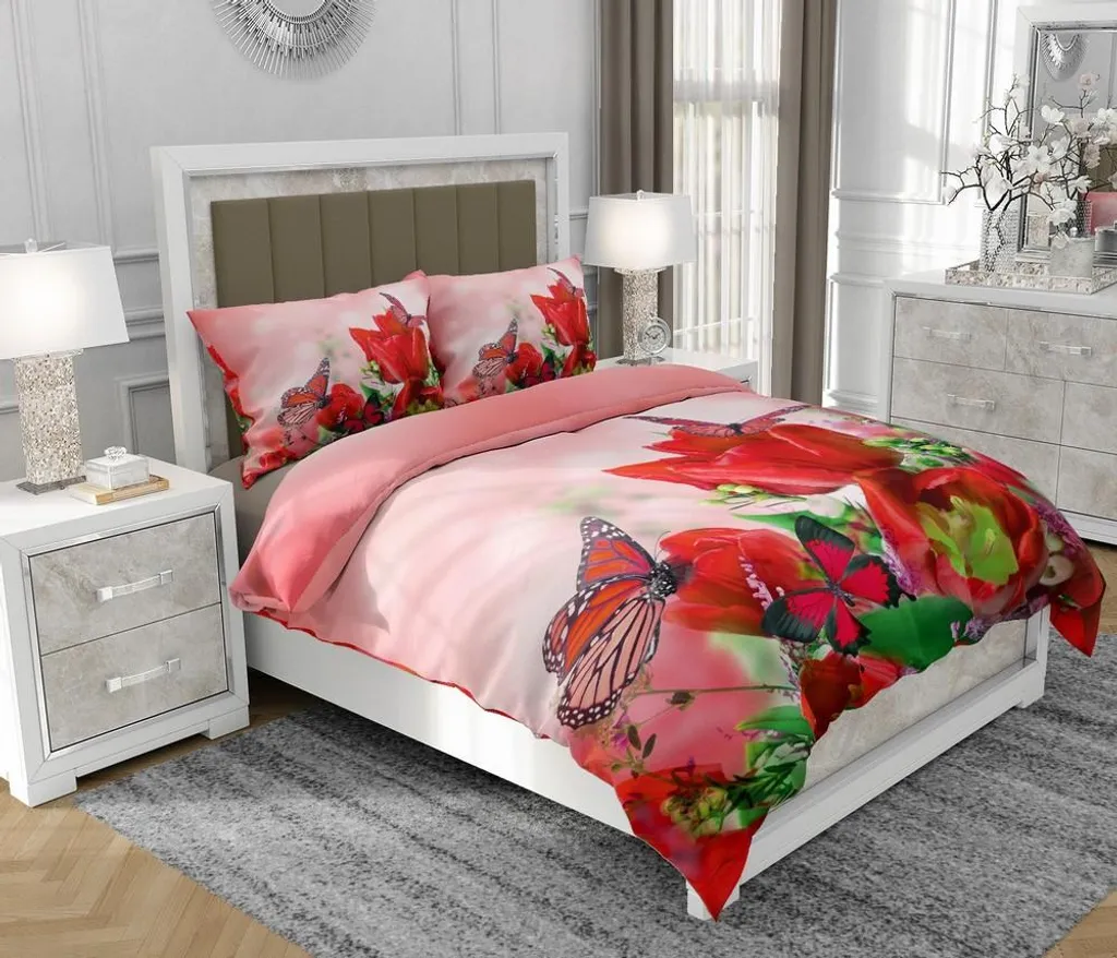 Biancheria da Letto SOVIO 160x200 3 Pezzi Cotone con Zip Natura