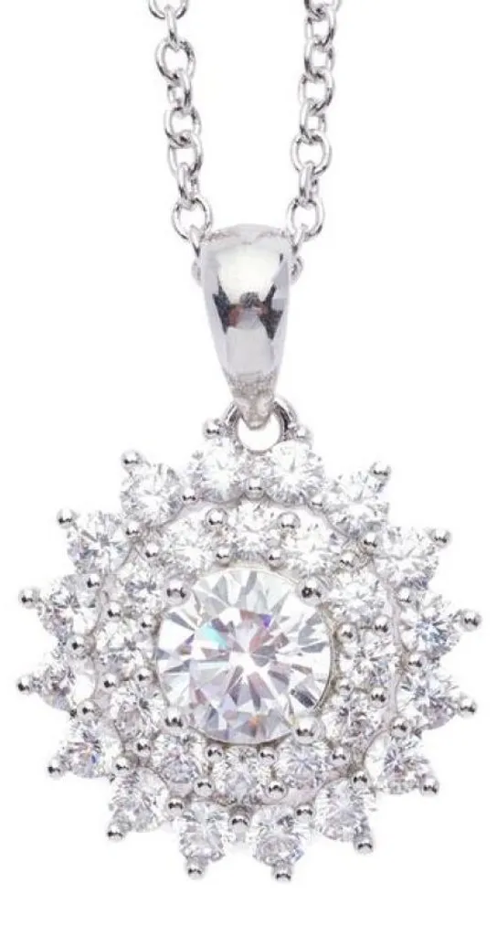 Collier élégant pour mariage Dazzling Laurels 12450 pendentif floral