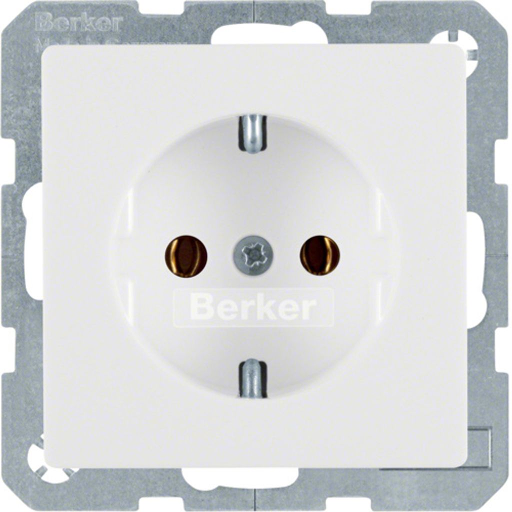Berker Schuko-Steckdose 41436089 polarweiß samt