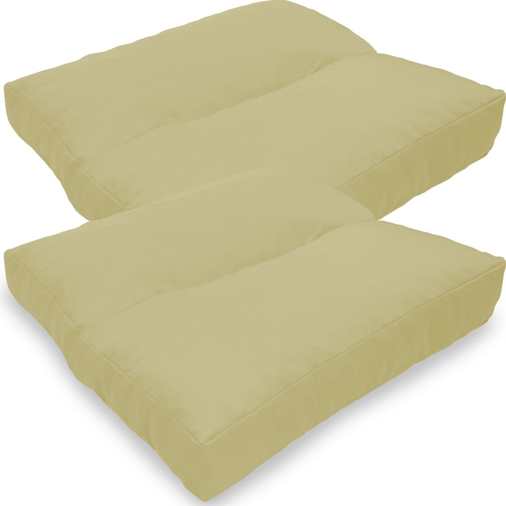 Loungekissen SunLounge - Outdoor Sitzkissen - Wasserabweisend, Schmutzabweisend, Bequem – Sitzauflage für Stühle, Bänke, Boden, Farbe:Creme, G...