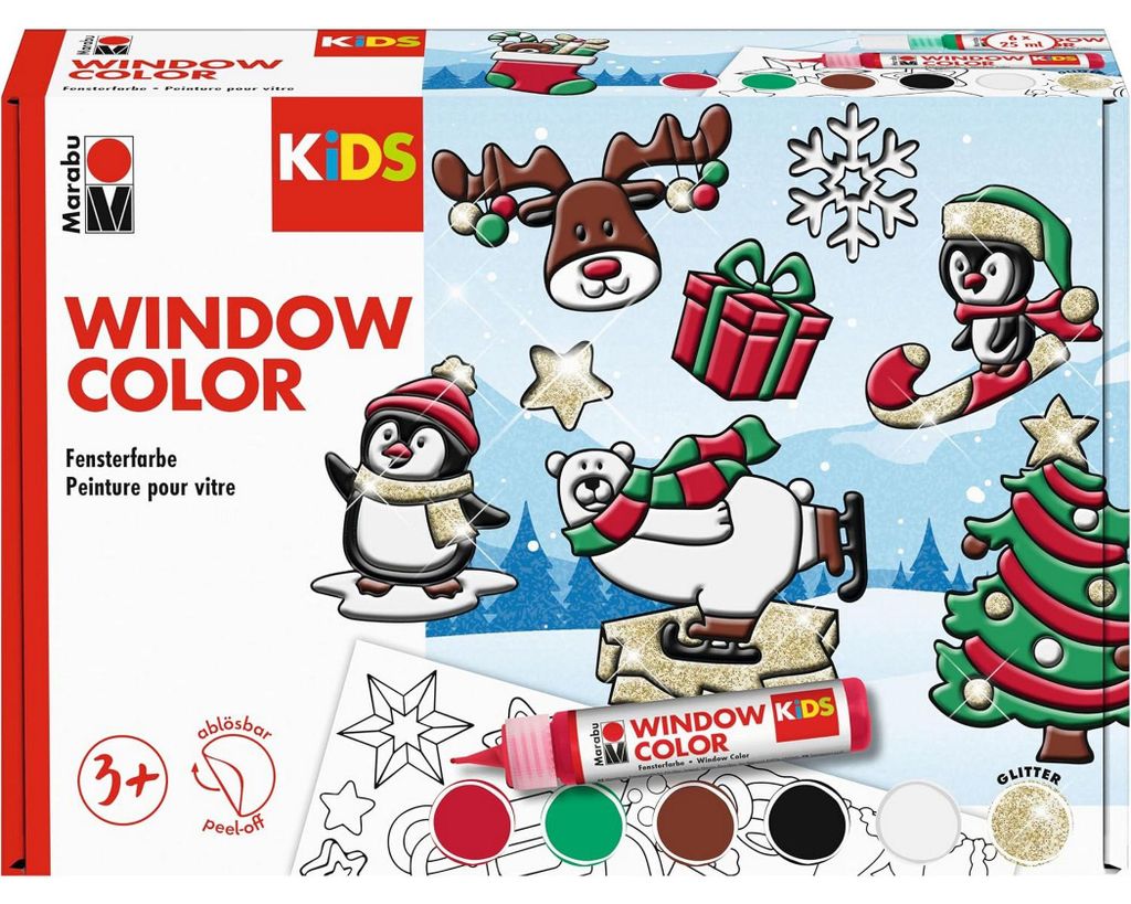 MARABU KIDS Window Color "Winterplezier" - Set, meerkleurig Productafbeelding 