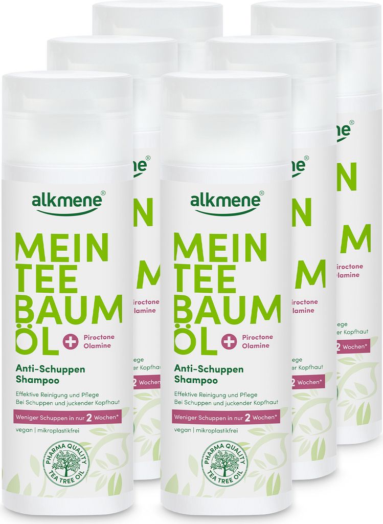 alkmene Mein Teebaumöl Anti Schuppen Shampoo 6x 200 ml Produktbild 