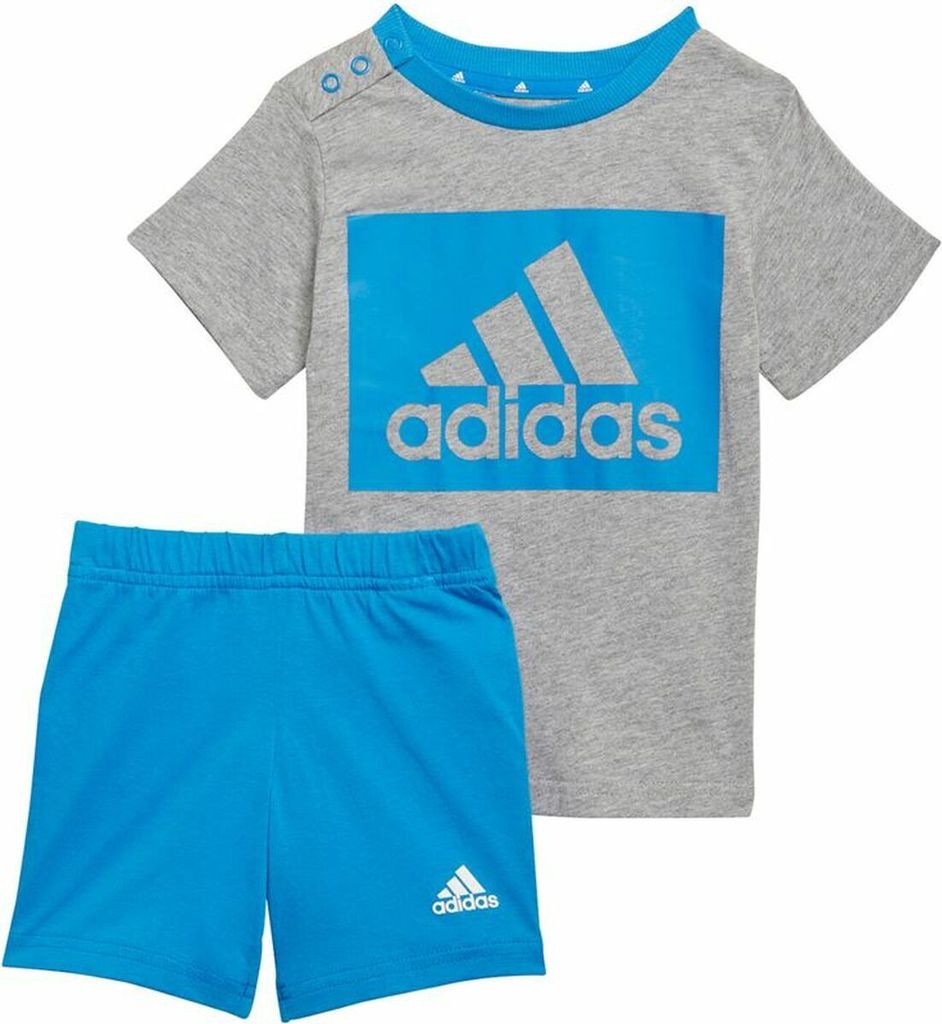 Sportset für Kinder Adidas Essentials Blau Grau - 6-9 Monate