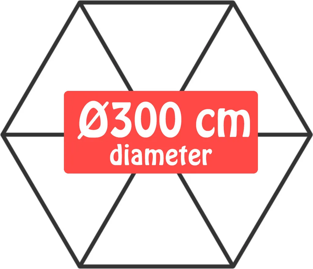 Ombrellone Gemini Taupe Ø300 cm con custodia in omaggio - 4