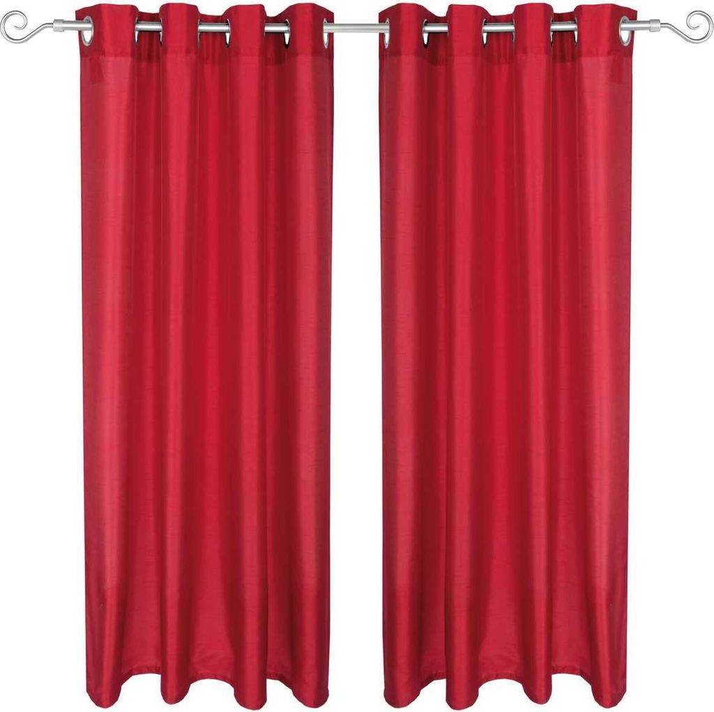 Blickdichter Dekoschal mit Ösen ( Innen Durchmesser ca. 4cm ) im 2er Pack, Fertiggardine Alessia in vielen Größen und Farben