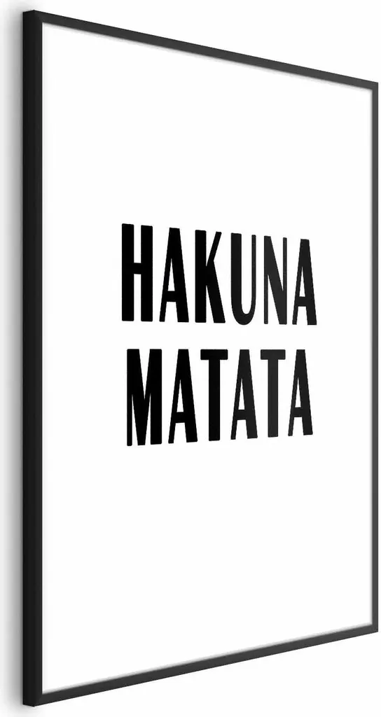 Poster Hakuna Matata 40x60 per Cameretta Bambini con Cornice Nera