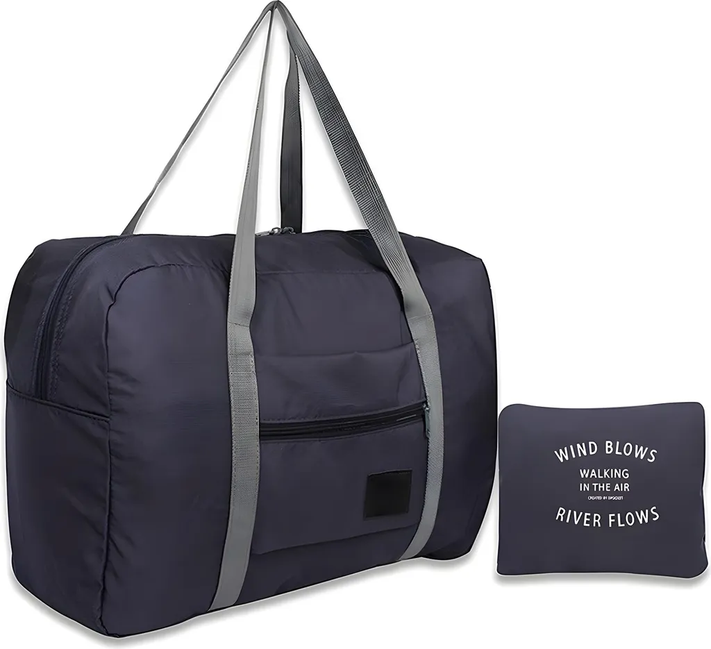 Borsa Pieghevole Idrorepellente 40L-60L: Borsone da Viaggio con Tracolla - 2