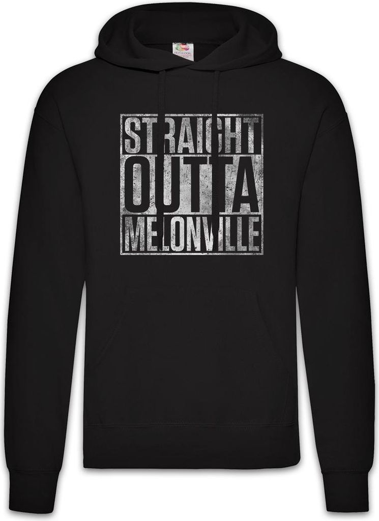 Urban Backwoods Straight Outta Melonville, Herren Hoodie, Farbe: Schwarz, Größe: L
