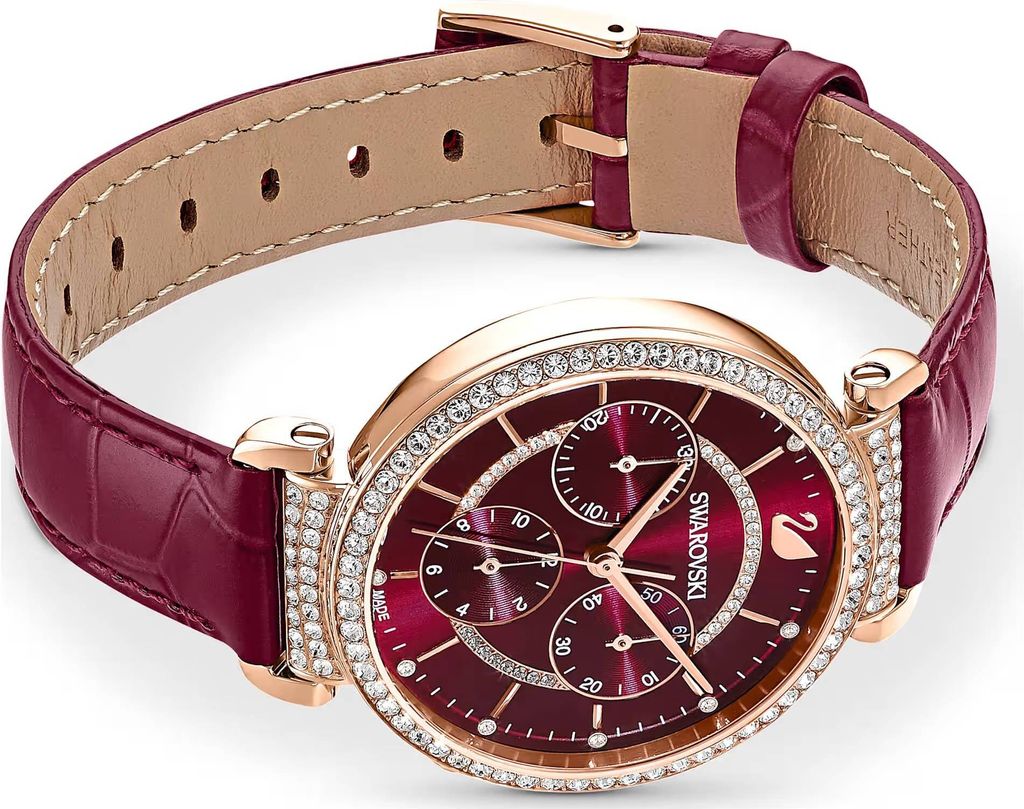 Swarovski Damen Chronograph Armbanduhr Rot Artikelnummer