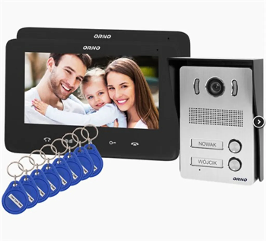 Sécurisez votre porte avec le visiophone LCD ORNO INDI MULTI N Noir