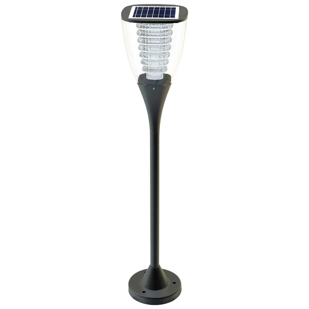 Éclairage extérieur PowerNeed ESL-25H sur socle LED noir pour pilier