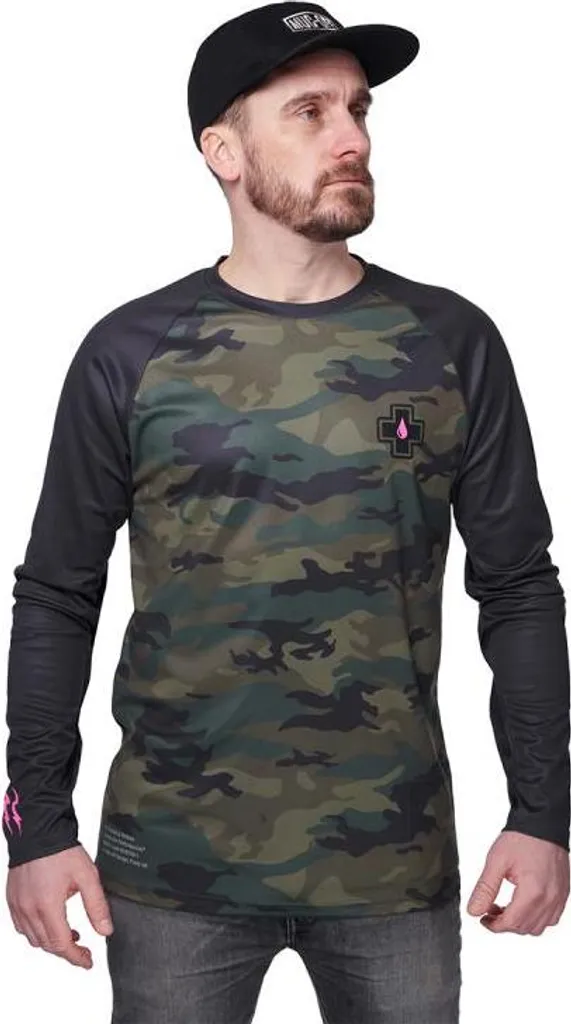 Maillot Muc Off camouflage manches longues stretch et robuste S