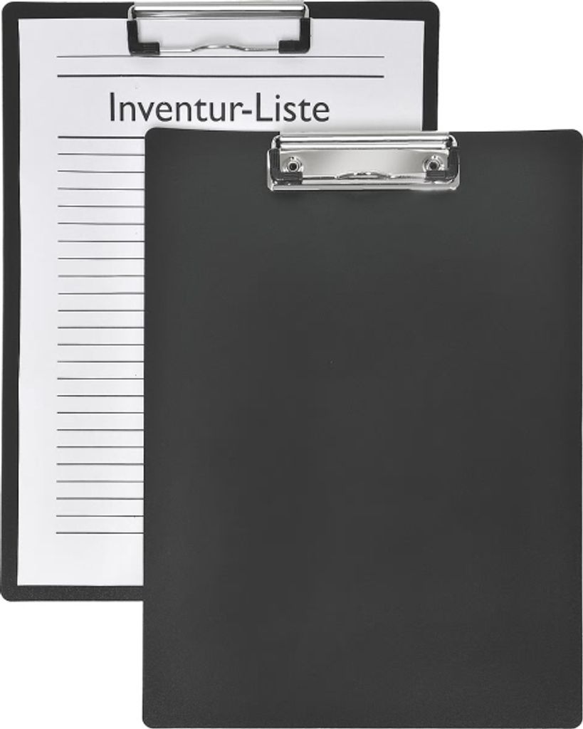 FolderSys Klemmbrett 80001-30 DIN A4 schwarz Kunststoff, 1 St.