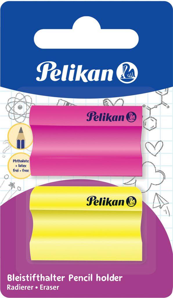Pelikan Kunststoff-Radierer NEON 2er Blisterkarte