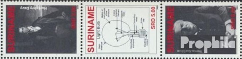 Briefmarken Suriname 2009 Mi 2278-2280 Dreierstreifen (kompl.Ausg.) postfrisch Bogenlampe