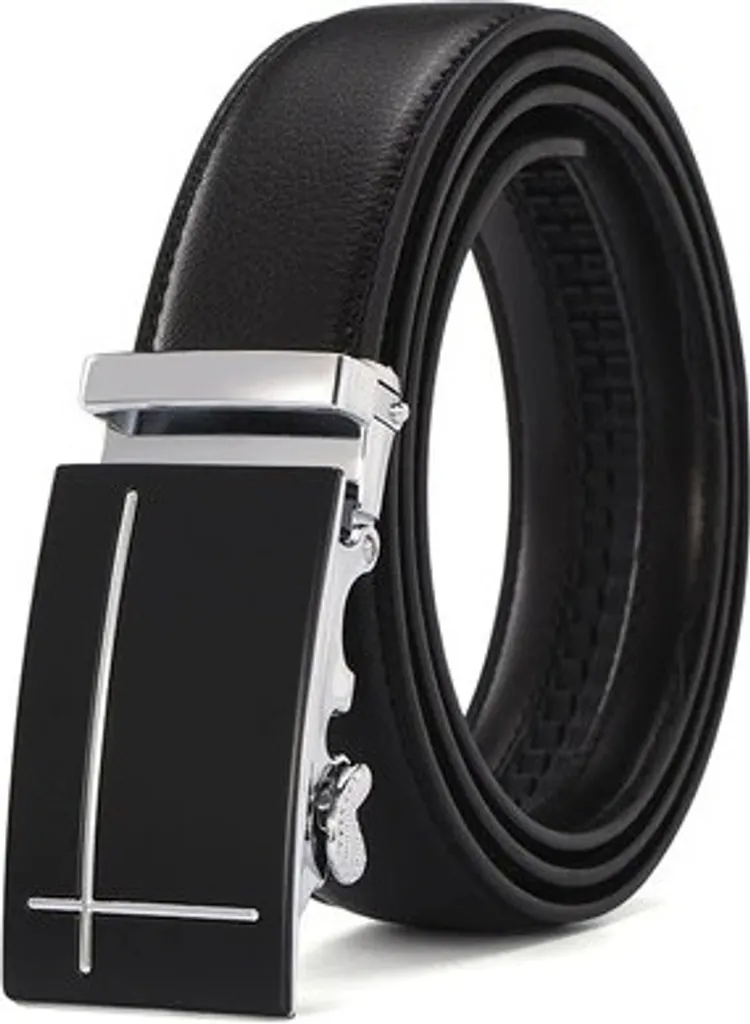 Idea Regalo Uomo: Cintura Maxim Nera Argento KP8780 Elegante