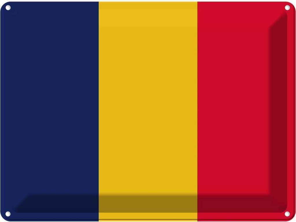 vianmo Blechschild 30x40 cm des Tschad Chad Flagge Fahne Wappen