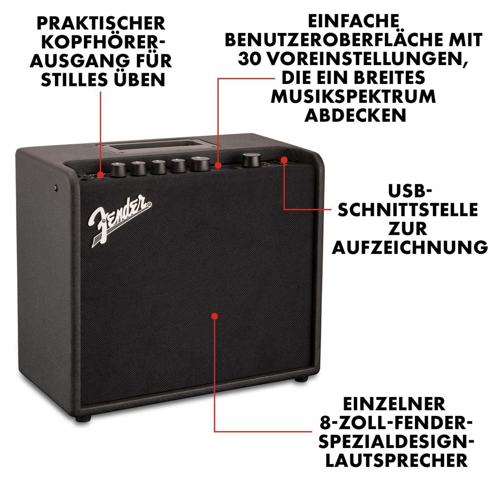 Fender Mustang LT25 Gitarren-Combo-Verstärker, 25W mit 8" Produktbild 