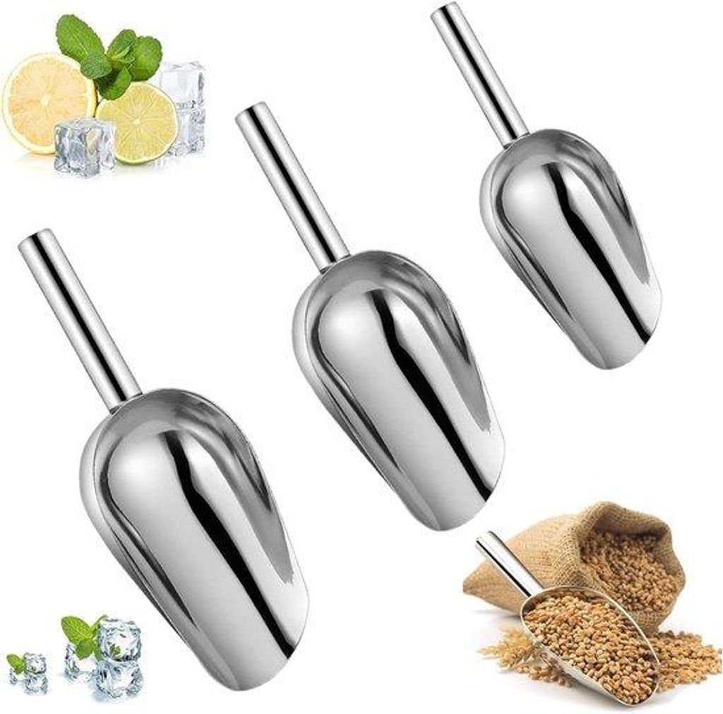 Stabiles roestvrijstalen eet- en ijslepel, ideal für Buffets, Bars, Feiern, Geschirr für Frühstück, Desserts