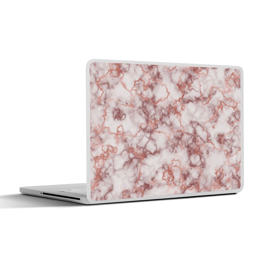 MuchoWow Laptop Aufkleber Sticker Cover Roségold - Marmor - Achat - Luxus 30x21 cm - Sticker für Laptop - Selbstklebend