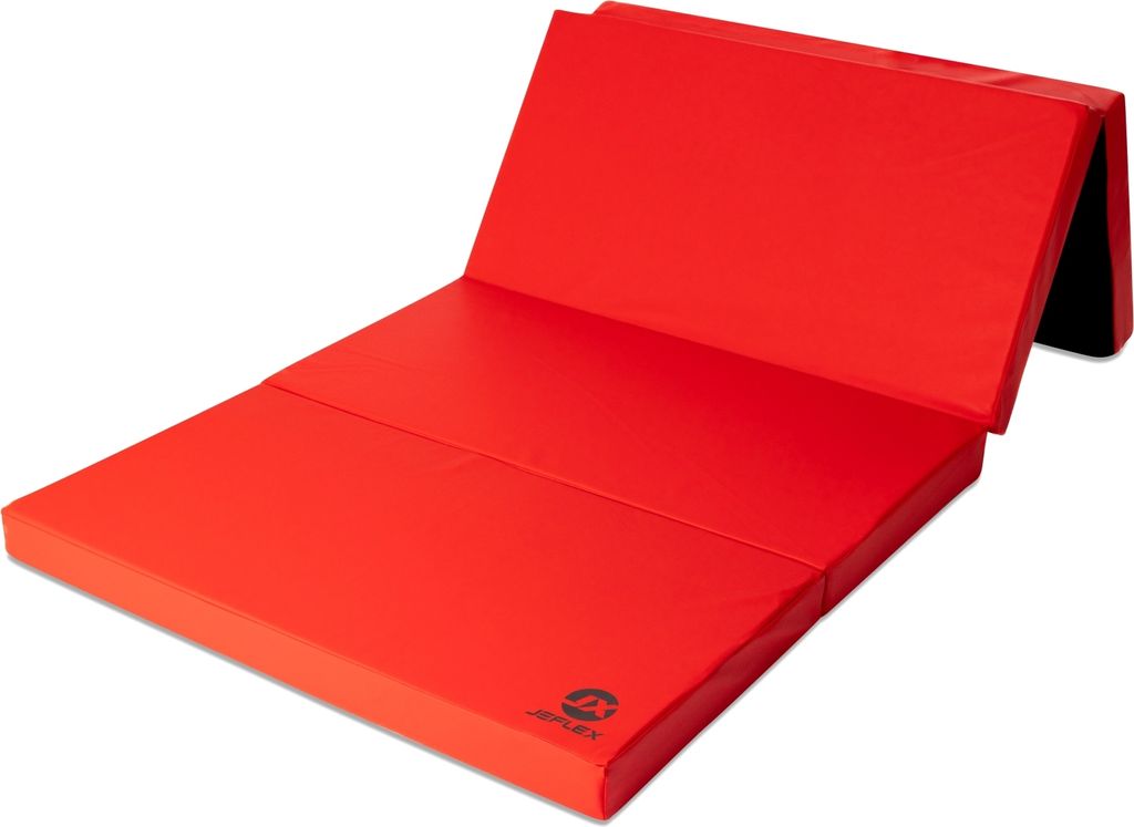 Turnmatte klappbar 200 x 100 x 8 cm ROT/SCHWARZ Produktbild 