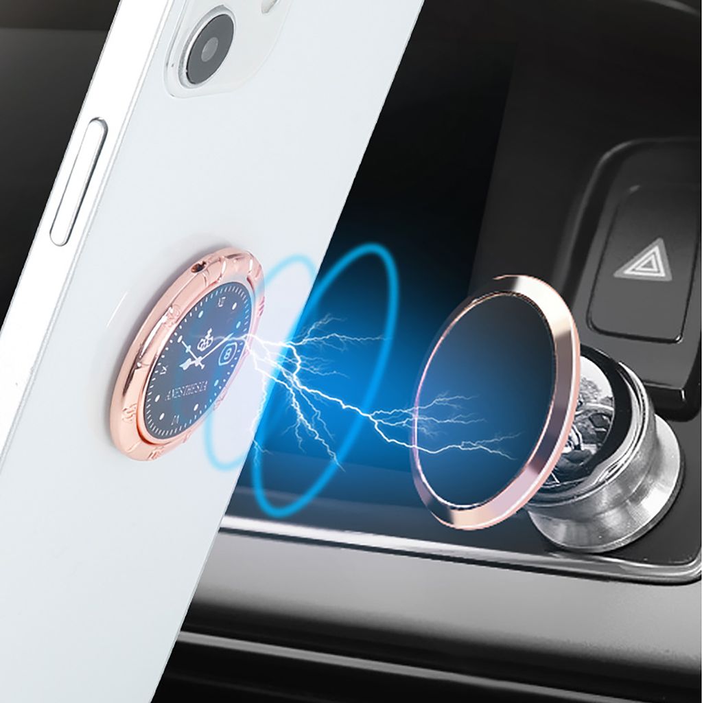 Fingerring -Telefonhalter 360 Grad Rotatable Multifunktional universeller Luxusuhr Finger Ring Telefon Rückenaufkleber Padhalterung für Außen-Ro...