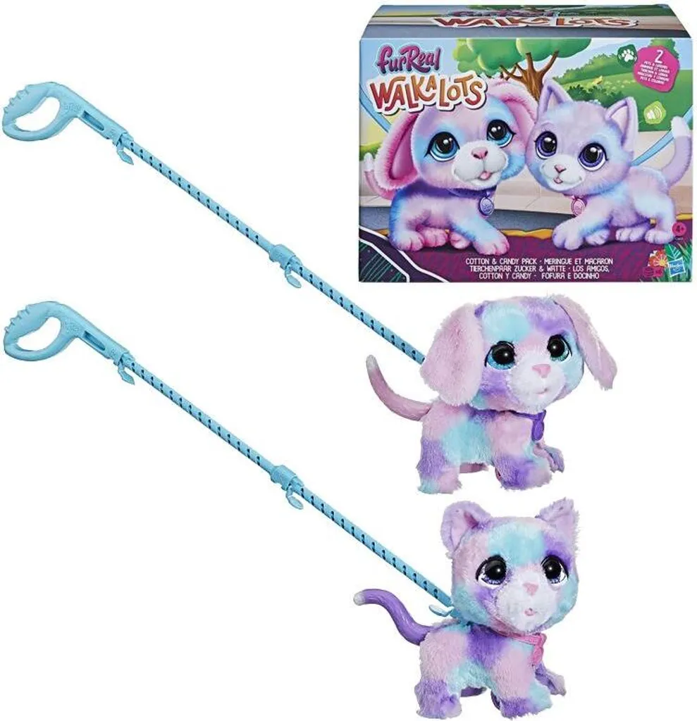 Peluche Interactive Walkalots : Pack Chien et Chat avec Laisse Hasbro