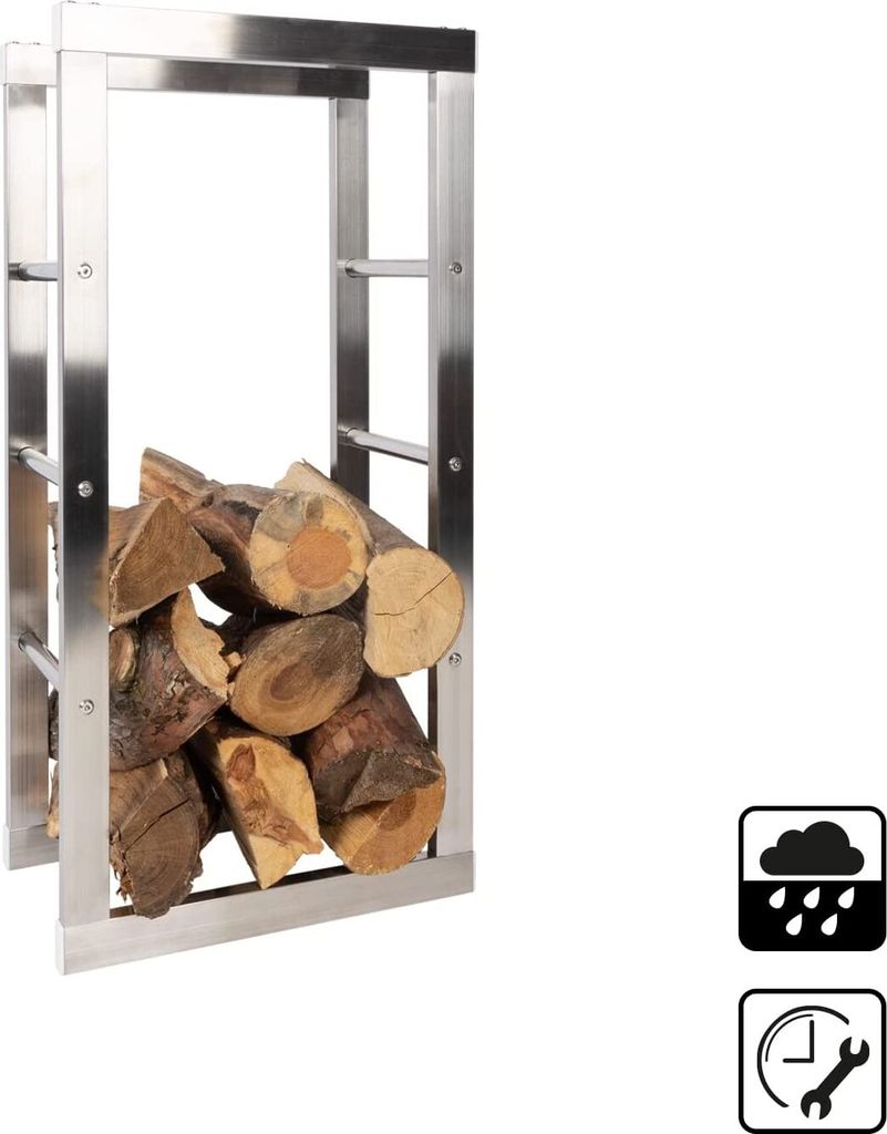 Kaminholzregal Praktisches Holzlager Chios 40 x 25 x 80 cm