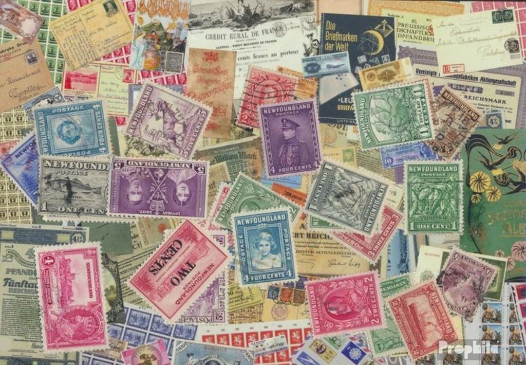 Briefmarken Neufundland 75 verschiedene Marken
