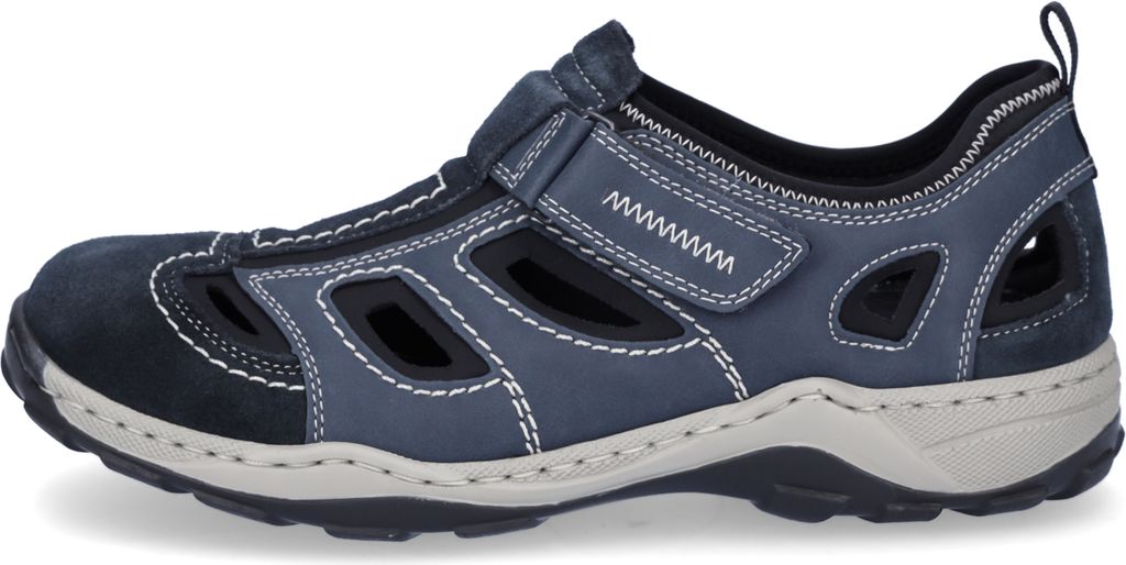 Rieker Herren Klett Halbschuh durchbrochen dunkelblau 44 Produktbild 59