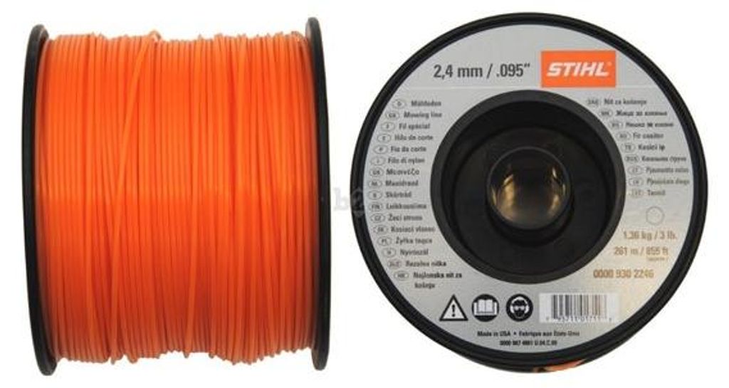 Bobine de fil rond diamètre 2,4mm longueur 253m - orange - Image du produit 