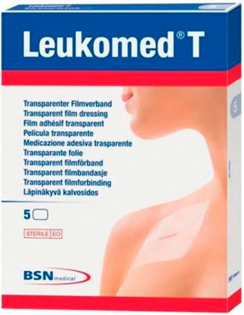 Leukomed T steriler Transparentverband, 15x20 cm, hautfreundlich | Packung (5 Pflaster)