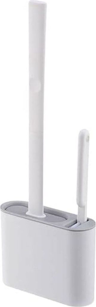 Toilettenbürste Silikon, Farbe:Grau