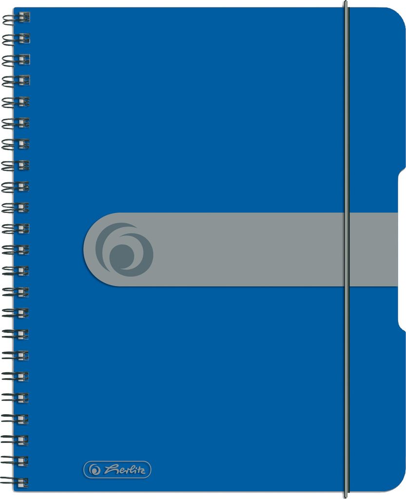 Herlitz Spiralblock / Collegeblock / DIN A5 / kariert / 80 Bl / Farbe: blau
