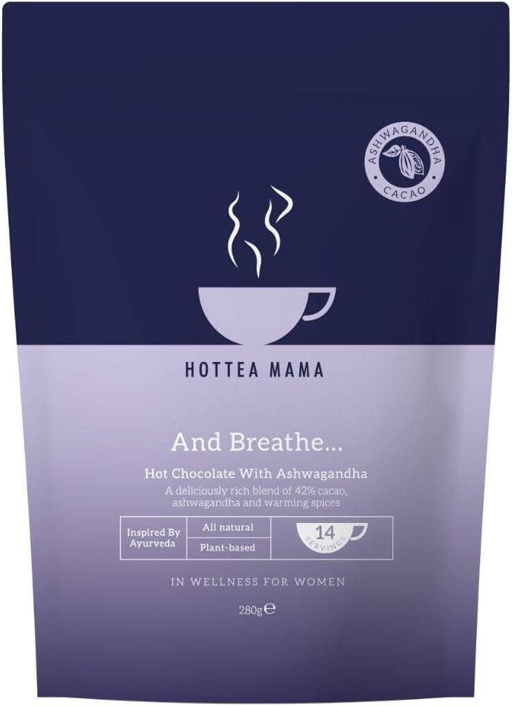Hottea Mama And Breathe Heiße Schokolade mit Ashwagandha – 280 g