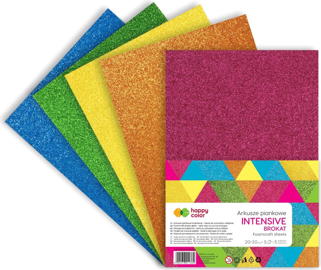 Glitzerschaum Happy Color INTENSIV 20x30 cm 5 Arche