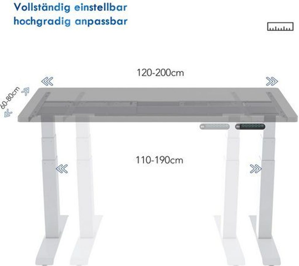 FLEXISPOT Schreibtisch PREMIUM E6 Höhenverstellbarer Produktbild 6