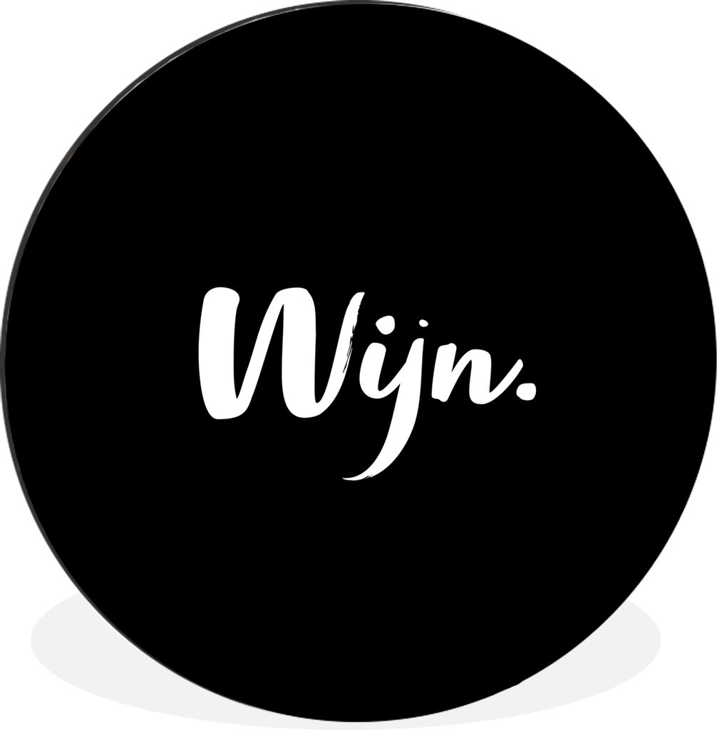 MuchoWow Aluminium Wandkreis Wein - Text - Zitate - Alkohol - Getränke Ø 60 cm Wanddeko Modern Wohnzimmer - Wand Kreis - Wandbild - Schlafzimme...