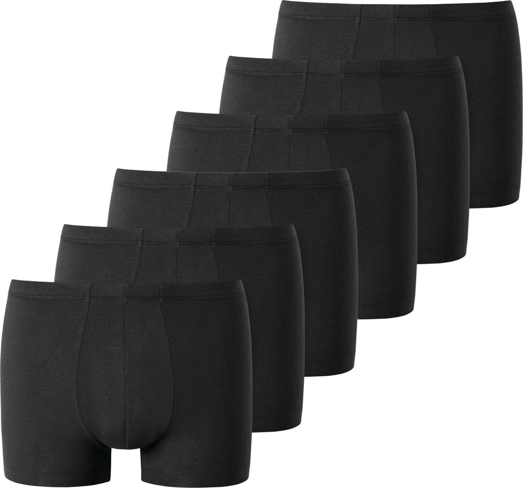 UNCOVER by SCHIESSER Herren Boxershorts, 6er Pack - UNCOVER Baumwolle, Shorts, Single Jersey Schwarz S
