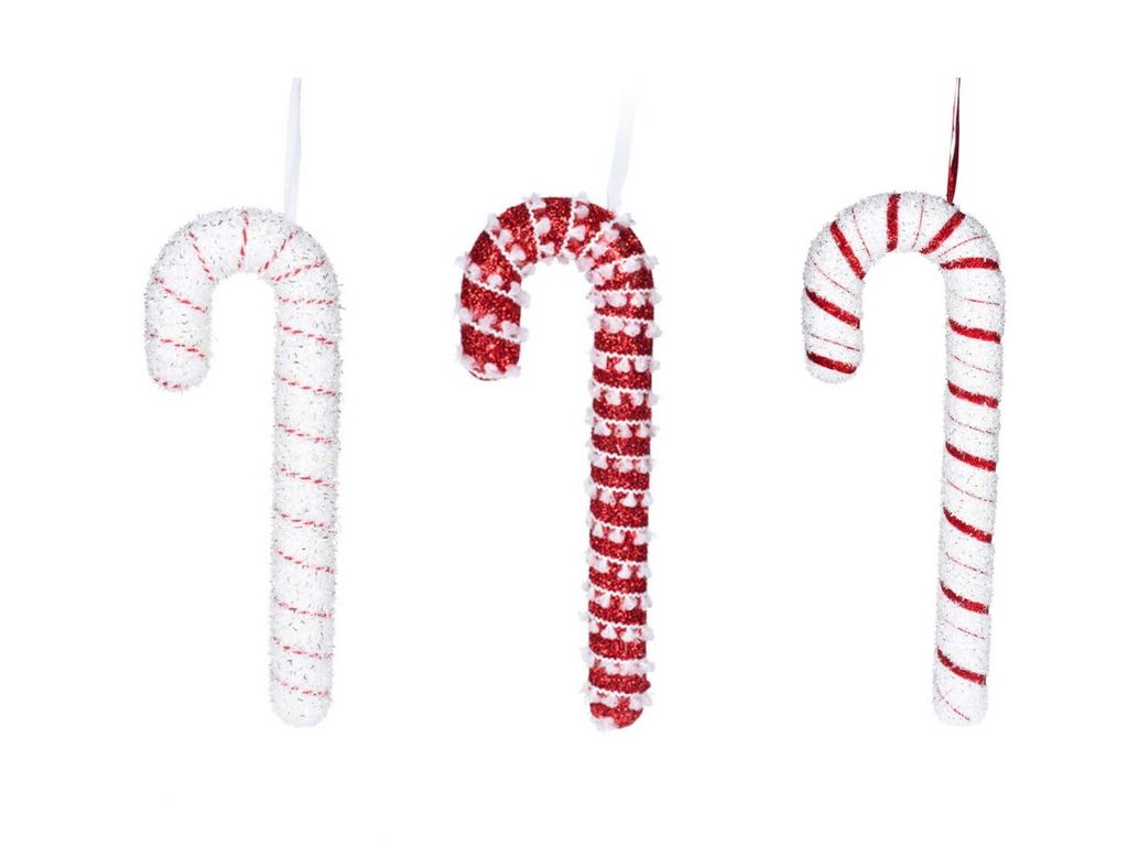 Set mit 3 Verzierungen: Zuckerstangen MAXI matt 34 x 4 cm
